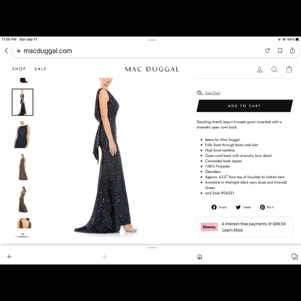 Mac Duggal evening gown
